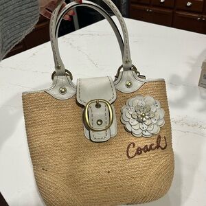 Coach Bleecker Straw Tote